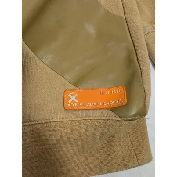 d.RT men's size large tan orange crew neck pocket sweatshirt I2 - Picture 7 of 7